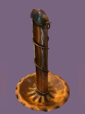 Vtg Gregorian Copper USA Solid Copper Candle Holder - Made in U.S.A. - Handmade